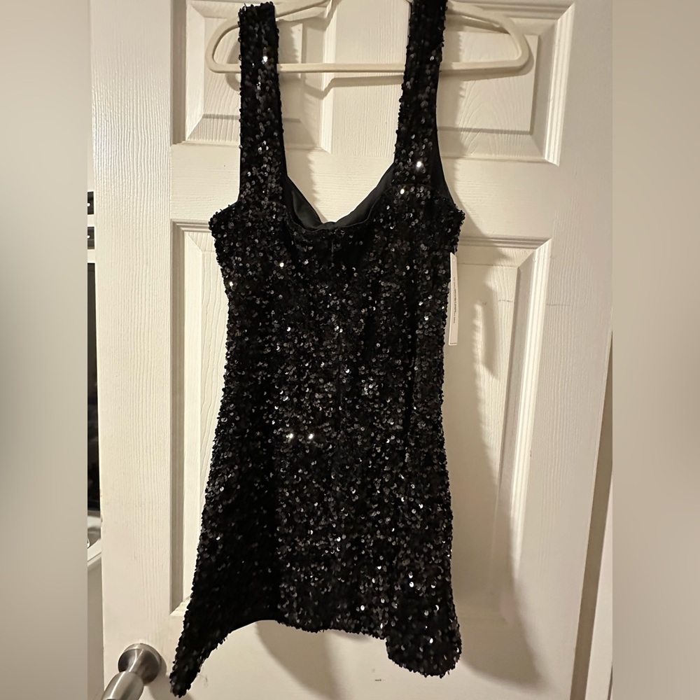 Princess Polly Miss Me Black Sequin Mini Dress